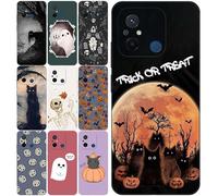 Sunrive Halloween Coque personnalisée Compatible avec Xiaomi Redmi 14C 13C 10 9A 9 Note 12 11 10 9 Pro Plus K40s k70 k80 Pro Ultra Note 11T 13 14 15 Pro Plus,Votre Propre Texte Nom Étui Back Case