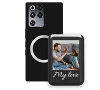 Sunrive Personnalisable pour MagSafe Portefeuille avec Coque Compatible avecNubia RedMagic 11S Pro/Pro+Housse Antichoc-Cuir avec Porte-Cartes et Fonction Support,Personnalisable avec Photo ou Texte