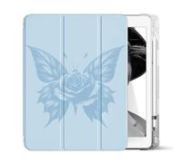Sunrive Tablet Coque Compatible avec Samsung Galaxy Tab A11 Plus 11'' 2025/A9+ 2023,conçu avec Un Support à Trois Volets, Leather Housse Réveil/Sommeil AutomatiqueBleu pâle