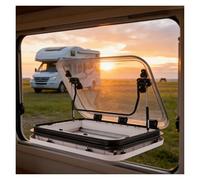 Sunroof pour RV, Évent de Toit pour Caravane RV, avec Éclairage LED, Cadre en alliage d'aluminium, cadre en ABS, Pour Caravane,Voiture Aménagée(500*500mm)