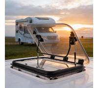 Sunroof pour RV, Hublot de Toit Universel pour Camping-Car, Fenêtre de toit de camping-car avec éclairage LED, pour Caravane,Remorque,Voiture Aménagée(800*500mm)
