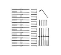 sunroot 20 Paires en Acier Inoxydable 316 Garde-corps Fileté Récepteur Tendeur Prisonnier et Terminal une Tige une Tête Plat pour 1/8