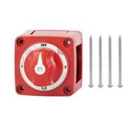 sunroot Mini Interrupteur Coupe Marche/Arrêt Bateau 12-48 V 100-300 A Interrupteur de Batterie Isolateur Déconnexion Rotatif Installation Facile Sélecteur Facile à Utiliser 4 Positions