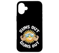 Suns Out Guns Out Beach Summer Gym Workout Sun Muscle Coque pour iPhone 16 Plus
