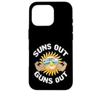 Suns Out Guns Out Beach Summer Gym Workout Sun Muscle Coque pour iPhone 16 Pro