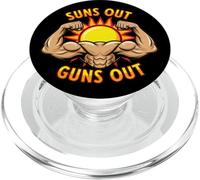 Sun's Out Guns Out Gym Entraînement Plage Été PopSockets PopGrip pour MagSafe
