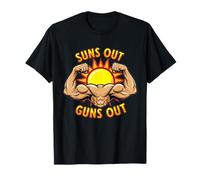 Sun's Out Guns Out Gym Entraînement Plage Été T-Shirt