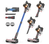 SunSare 45KPA/550W Aspirateur Balai sans Fil, Aspirateur sans Fil Puissant et Silencieux, Batterie Amovible 60Mins, Aspirateur Balai KCV02 Écran LCD pour Parquet