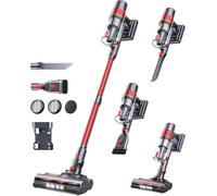SunSare Aspirateur Balai sans Fil 550W/45Kpa, Puissant Mural Aspirateur Balai Aspirateur sans Fil Mode Automatique Rechargeable pour Les Poils Animaux, Tapis, Sols Durs