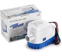 SUNSBELL Pompe de Cale Automatique, 12V 1100GPH Pompes de Cale Automatique avec interrupteur à flotteur, Pompe Submersible électrique pour Petite Bateaux, Piscines, étangs