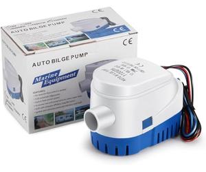 SUNSBELL Pompe de Cale Automatique, 12V 1100GPH Pompes de Cale Automatique avec interrupteur à flotteur, Pompe Submersible électrique pour Petite Bateaux, Piscines, étangs