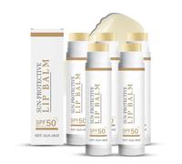 Sunscreen Lip Balm, SPF 50+ Sunscreen Chapstick, Baume à LèVres hydratant pour Lèvres Sèches, protection des lèvres UVA/UVB à large spectre, réduit les ridules et la texture des lèvres lisse (5pc)