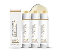 Sunscreen Lip Balm, SPF 50+ Sunscreen Chapstick, Baume à LèVres hydratant pour Lèvres Sèches, protection des lèvres UVA/UVB à large spectre, réduit les ridules et la texture des lèvres lisse (3pc)