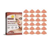 Sunscreen Nose Protector 24-Pack UV Protection Cotton Comfortable Adhesive for Outdoor Activities