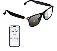 SUNSEATON Lunettes Connectées de Traducteur IA, Lunettes de Soleil Polarisées Bluetooth, Verres Photochromiques, Assistant Vocal, 110+ Langues