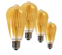 SUNSEED 4x Ampoule Filament LED Vintage E27 6W Dimmable Blanc Extra Chaud 2200K