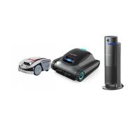 SUNSEEKER S3 800 m² Robot de Tonte + AIPER Scuba S1 Robot de Piscine 270 Min + Aiper IrriSense 2 Système d'Irrigation Intelligent - Pack d'Entretien pour Pelouse, Piscine et Jardin