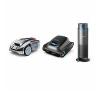 SUNSEEKER S5 1600 m² Robot de Tonte + AIPER Scuba S1 Robot de Piscine 270 Min + Aiper IrriSense 2 Système d'Irrigation Intelligent - Pack d'Entretien pour Pelouse, Piscine et Jardin