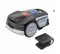 Sunseeker V1 avec Garage, Robot Tondeuse sans Fil Périphérique, 300 m² pour Petits Jardins, Vision AI, Évitement Intelligent des Obstacles, Pentes 27%, Tonte en Un Clic, Contrôle Via Application