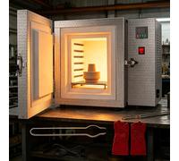 Sunseota Four électrique 1500 W pour poterie, Four à moufle de Table pour la Fusion et la Gravure de Bijoux, avec régulation PID numérique. Parfait pour la Fabrication de Bijoux, l'émaillage 220V