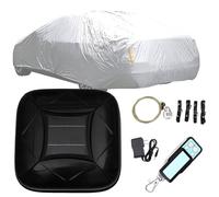 Sunseota Housse De Voiture Intelligente à énergie Solaire avec Télécommande, Housse Rétractable Automatique, Protection Extérieure Intégrale, Protection Toutes Saisons Black-YXXL
