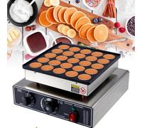 Sunseota Poffertjes 25/50 Trous, poêle à crêpes, Mini crêpière pour Cuisine et Restaurant, pâtisserie 25holes