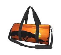 Sunset African Savanna Sac de sport pour femme et homme Article personnel Sac de voyage en toile Sac de week-end Sac de voyage léger Sac de sport fourre-tout de sport Sac de sport Sac à main Sac à