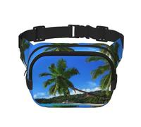 Sunset African SavannawaistBag Sac banane double réglable pour voyage, sport et quotidien, Style de plage, Taille unique