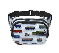 Sunset African SavannawaistBag Sac banane double réglable pour voyage, sport et quotidien, Train voitures., Taille unique