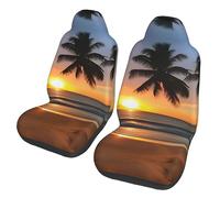 Sunset Beach Dua Sarung JOK Mobil,*, Sarung JOK Mobil Depan, Cocok Untuk Sebagian Besar Mobil, SUV, Truk, Van, Dll.