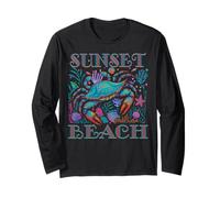 Sunset Beach Floride Bleu Crab Été Plage Vacances Cadeaux Manche Longue