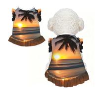 Sunset Beach XS Vêtements pour petits chiens - Tenue d'été mignonne pour chiot, doux et respirant