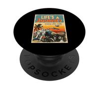 Sunset Biker Lifes A Journey Enjoy The Ride Moto Lover PopSockets PopGrip Adhésif