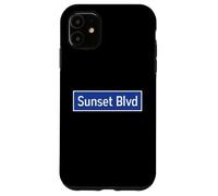Sunset BLVD Los Angeles Panneau Hollywood Echo Park Lake Stars Coque pour iPhone 11