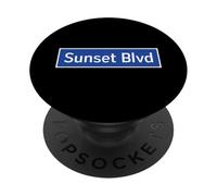 Sunset BLVD Los Angeles Panneau Hollywood Echo Park Lake Stars PopSockets PopGrip Adhésif
