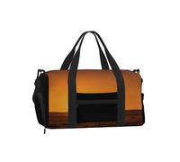 Sunset Buffalo Silhouette Sac de sport avec compartiment à chaussures - Sac de sport léger pour homme et femme - Sac de voyage imperméable avec poche humide