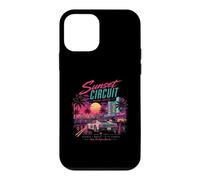 Sunset Circuit Retro Miami Beach Vie Nocturne Art Coque pour iPhone 12 Mini