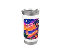 Sunset Club : retrouvez-moi au Sunset Tropical Beach Bonfire Gobelet isotherme en acier inoxydable double paroi