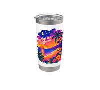 Sunset Club : retrouvez-moi au Sunset Tropical Beach Bonfire Gobelet isotherme en acier inoxydable double paroi