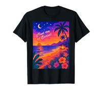 Sunset Club : retrouvez-Moi au Sunset Tropical Beach Bonfire T-Shirt Graphique avec Valeur