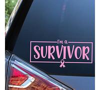 Sunset Graphics & Decals Autocollant en vinyle pour voiture avec inscription « I'm A Survivor Cancer Awareness » - Pour voitures, camions, camionnettes, murs, ordinateurs portables - Rose clair - 16,5 cm - SGD000289