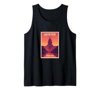 Sunset in Austin Texas Sunrise Dusk Aube Voyage Art Graphic Débardeur