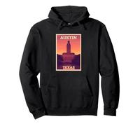 Sunset in Austin Texas Sunrise Dusk Aube Voyage Art Graphic Sweat à Capuche
