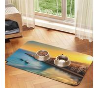 Sunset in Barcelona Nappe absorbante en cuir pour chien ou chat