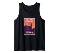 Sunset in Station Texas Sunrise Dusk Aube Voyage Art Graphic Débardeur