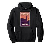 Sunset in Station Texas Sunrise Dusk Aube Voyage Art Graphic Sweat à Capuche
