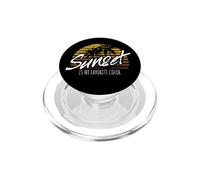 Sunset is My Favorite Color Coucher de Soleil Surfeur Palm PopSockets PopGrip pour MagSafe