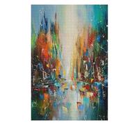 Sunset Light Avenue, Puzzle en Bois pour Adultes, 1000 PCS