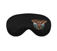 Sunset Owl Sleep Eye Mask Soft Eye Covers Blocking Lights Bandeau avec sangle réglable pour la sieste de voyage