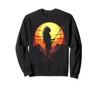 Sunset Retro Native American Sweatshirt